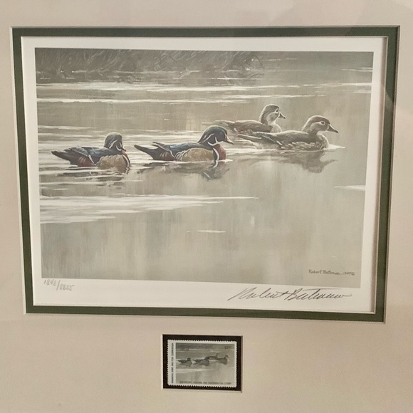1987 Robert Bateman #1848 Hurricane Lake Wood Ducks - Picture 9 of 10